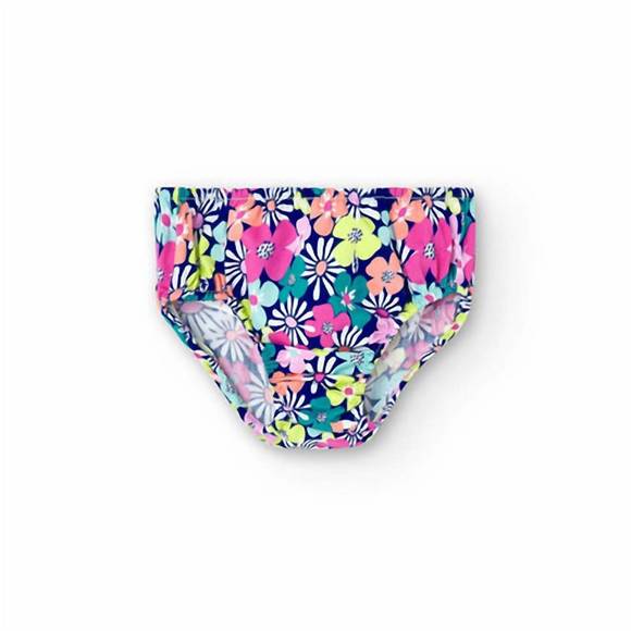 NEW BOBOLI girls' flower satin dress in floral - Picture 2 of 2